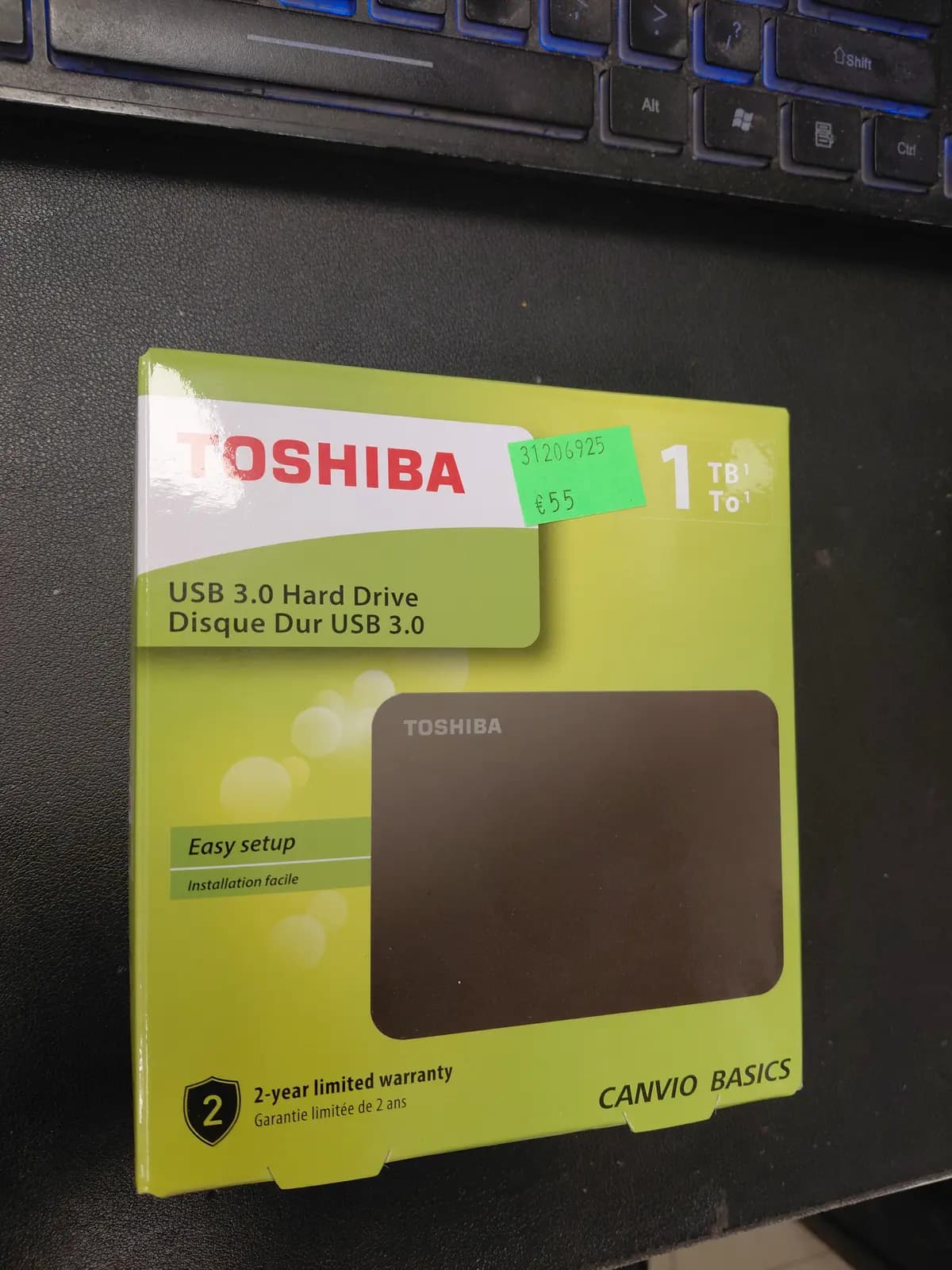 Toshiba Canvio Basics 1TB kaina