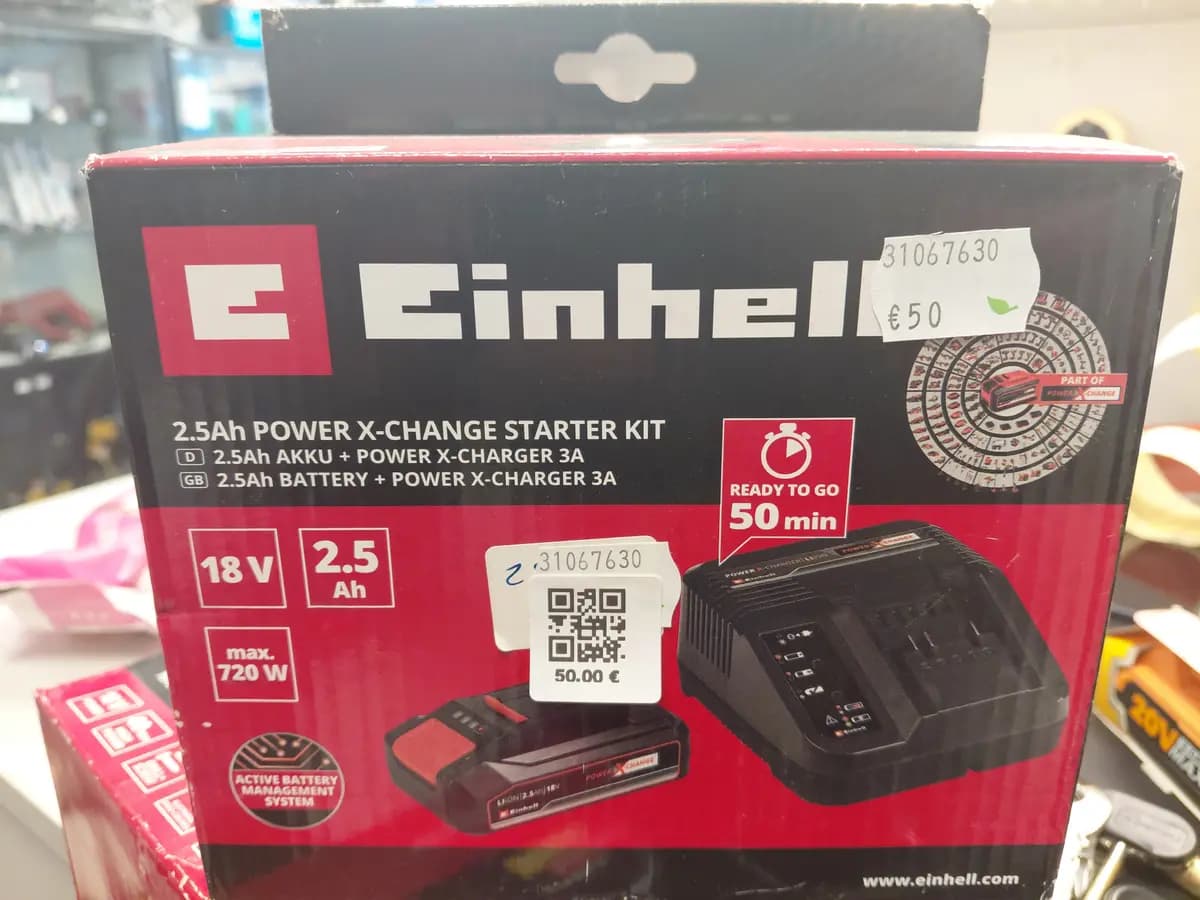 Pakrovėjas 3A+Baterija 2.5Ah Einhell