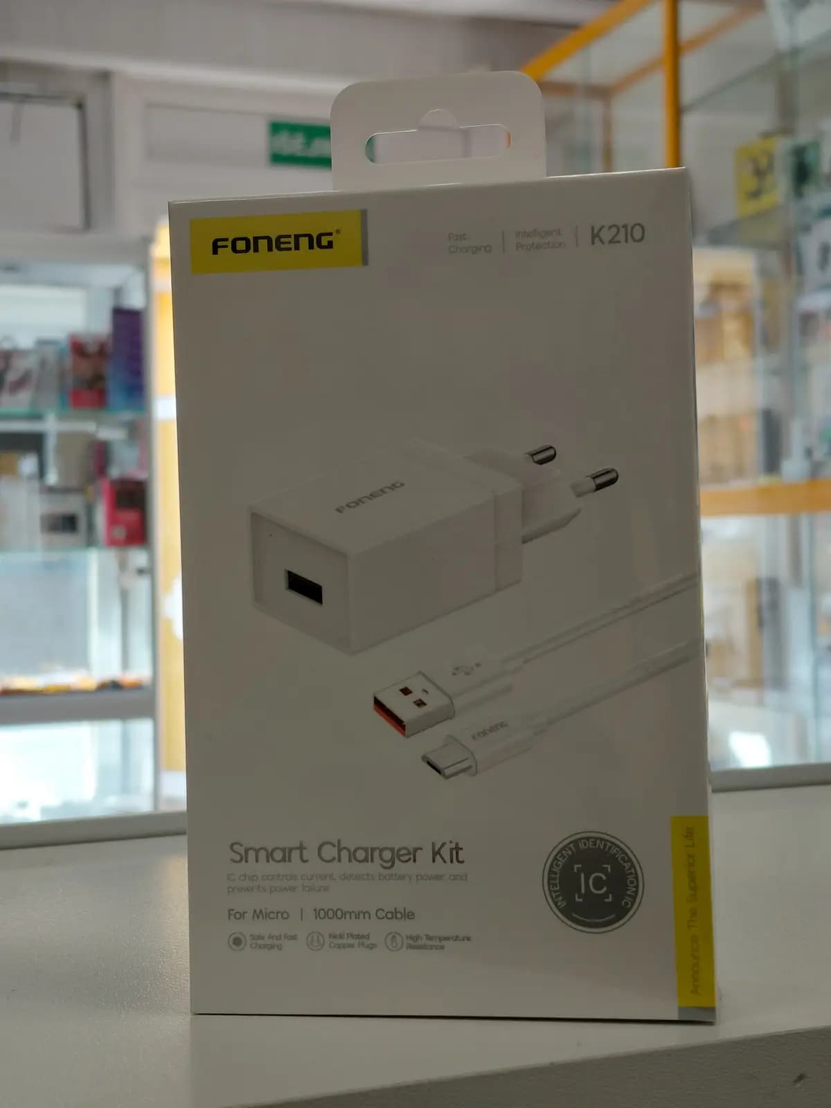 Įkroviklis Foneng K210 2.1A USB-A + USB-A to MicroUSB