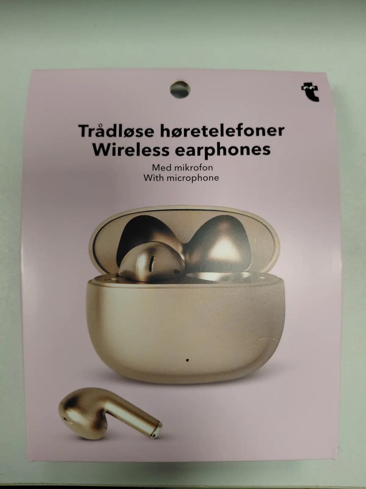 belaidės ausinės su mikrofonu (Wireless earphones) bronze