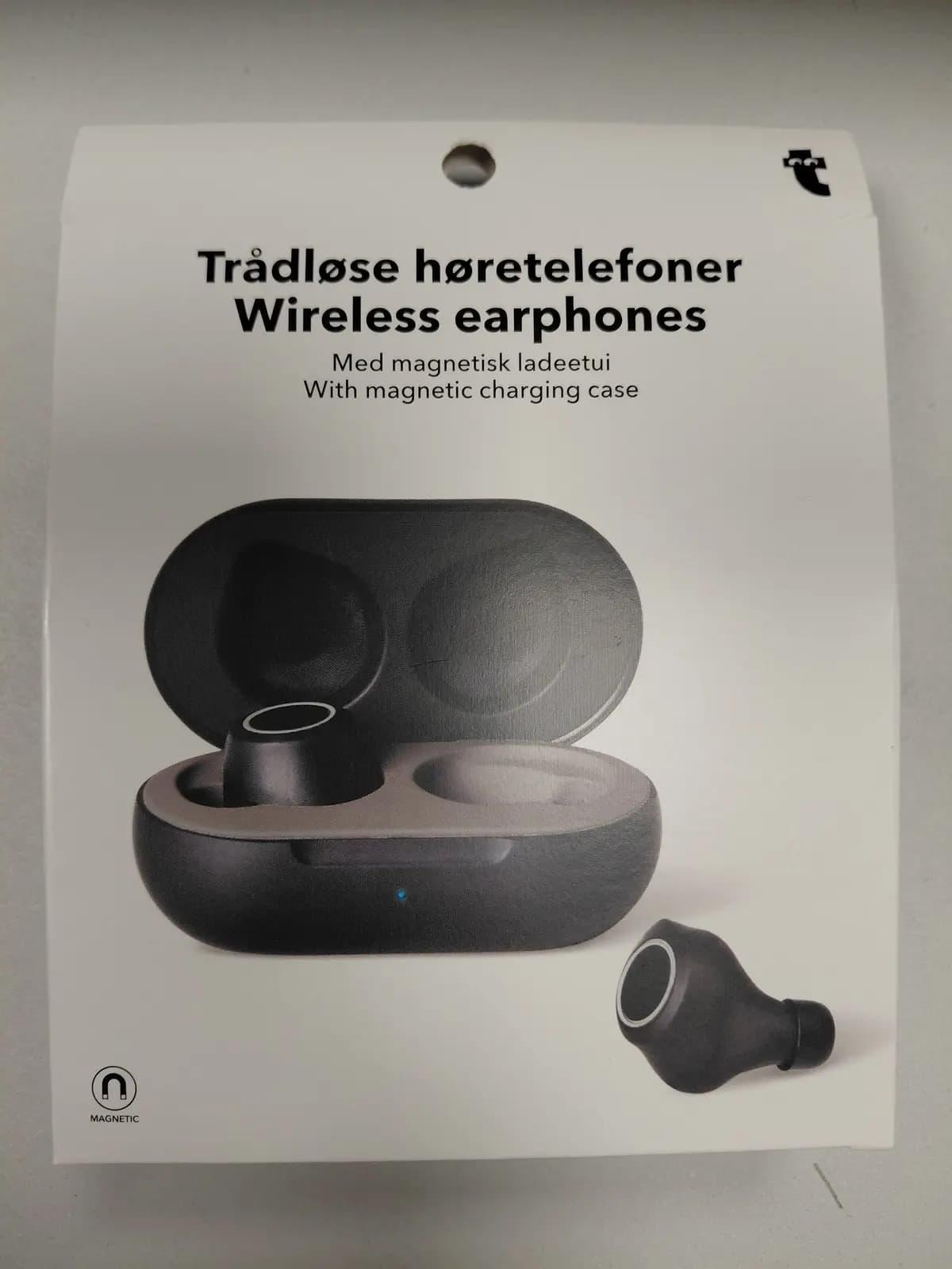 belaidės ausinės su magnetik charging case (Wireless earphones) black