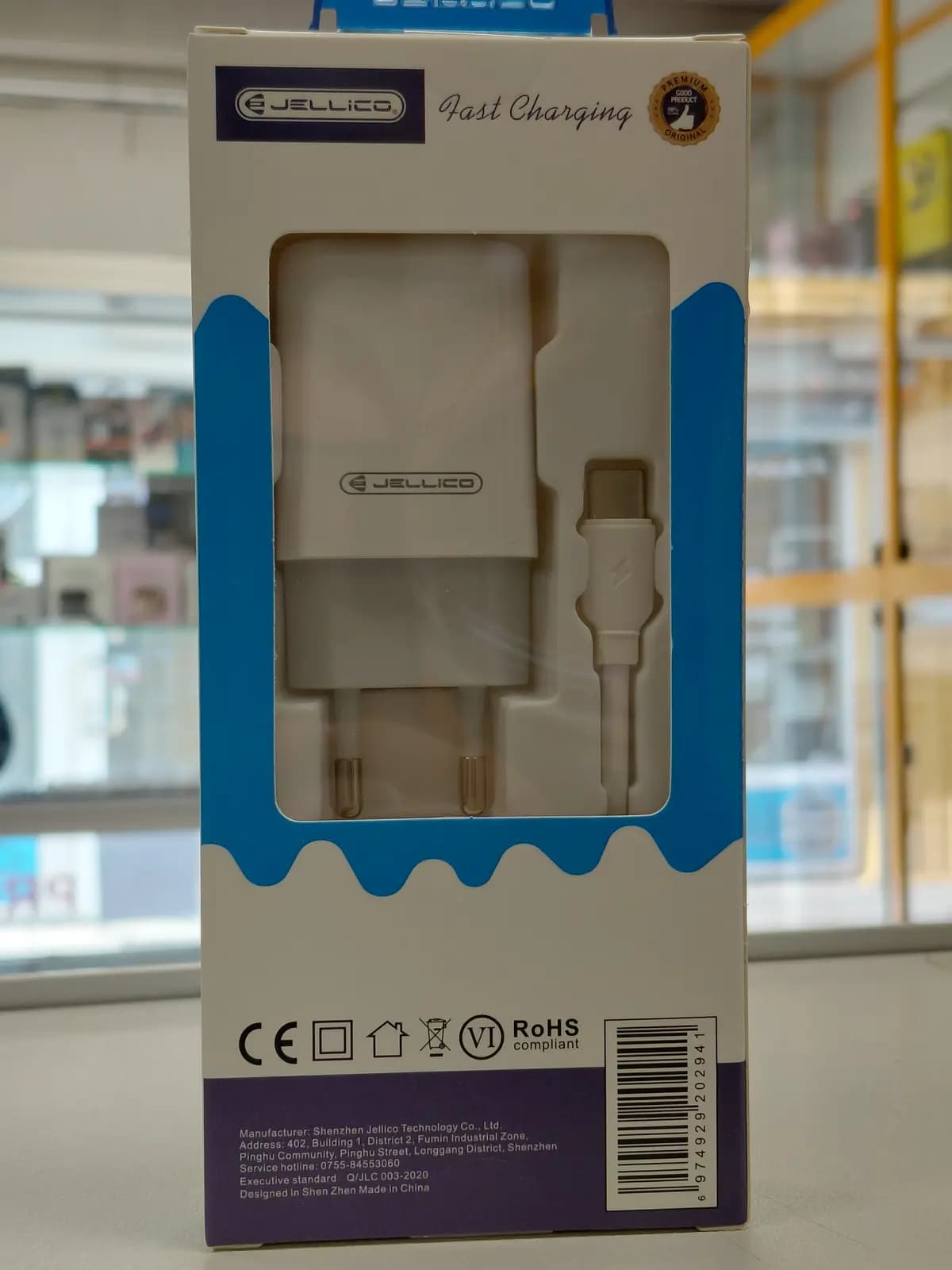 Įkroviklis Jellico EU01, 2.4A, USB Type-C, 12 W, baltas