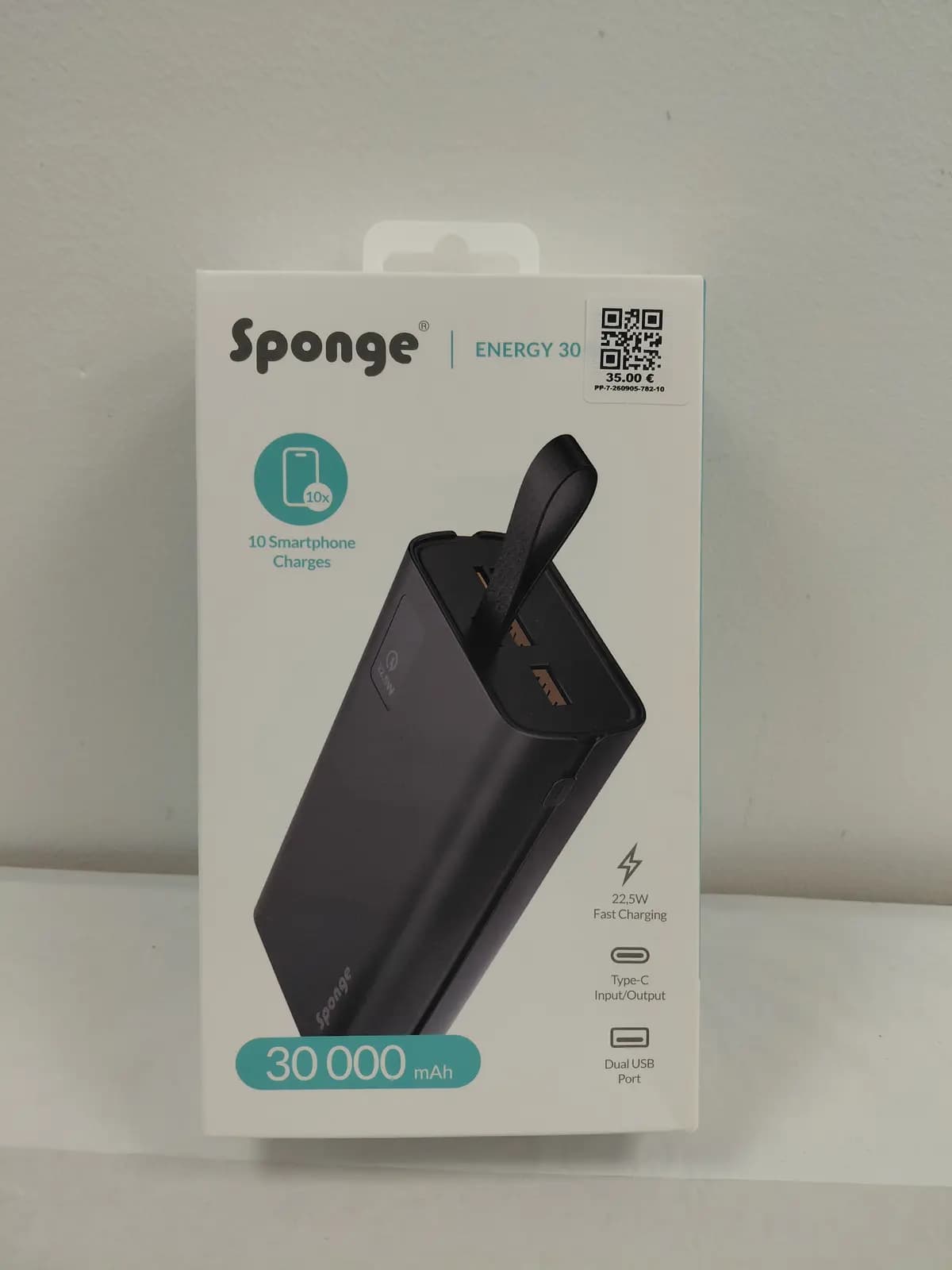 Powerbankas Sponge 22,5W