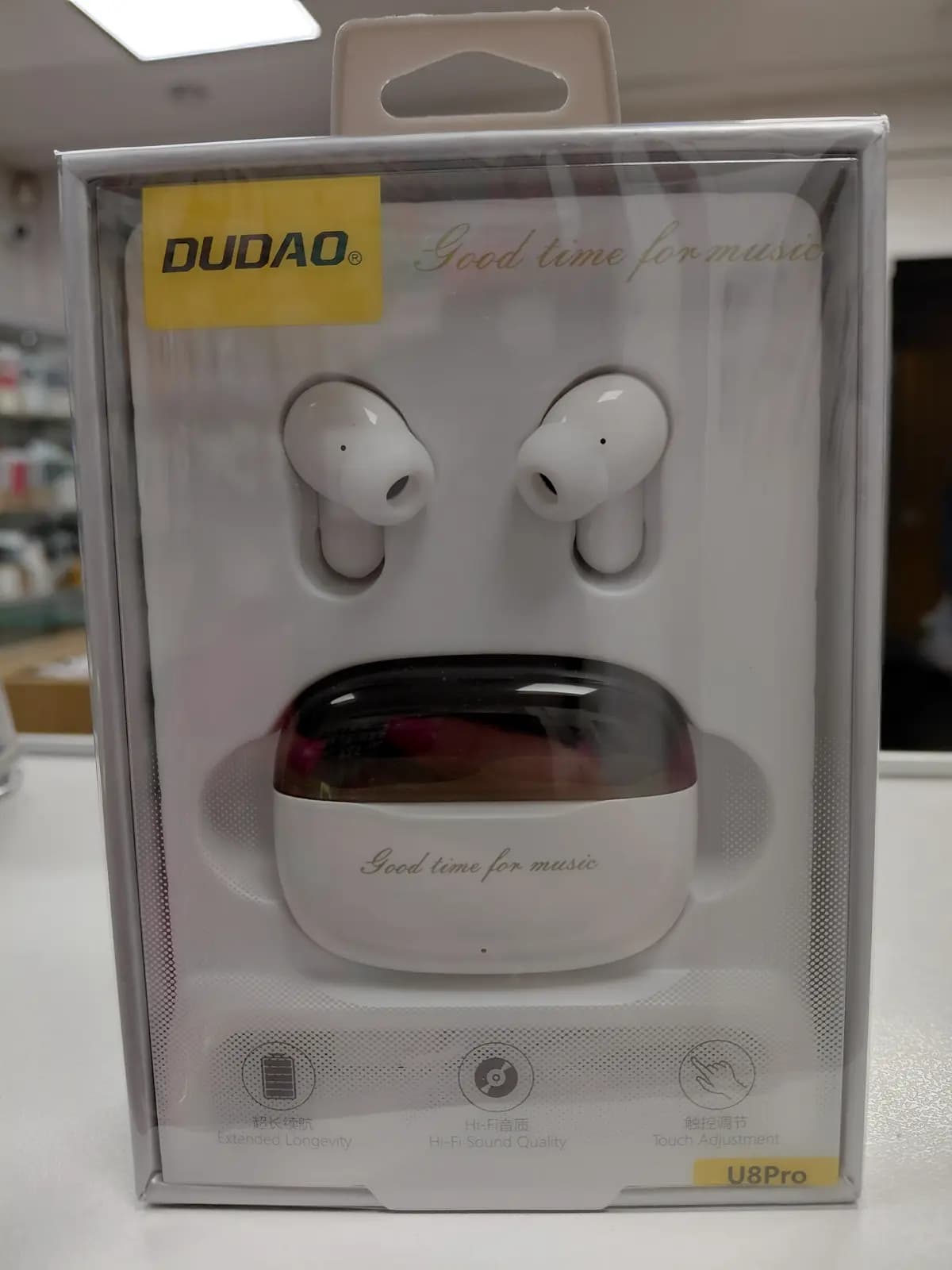 Belaidės ausinės Dudao U8Pro baltos