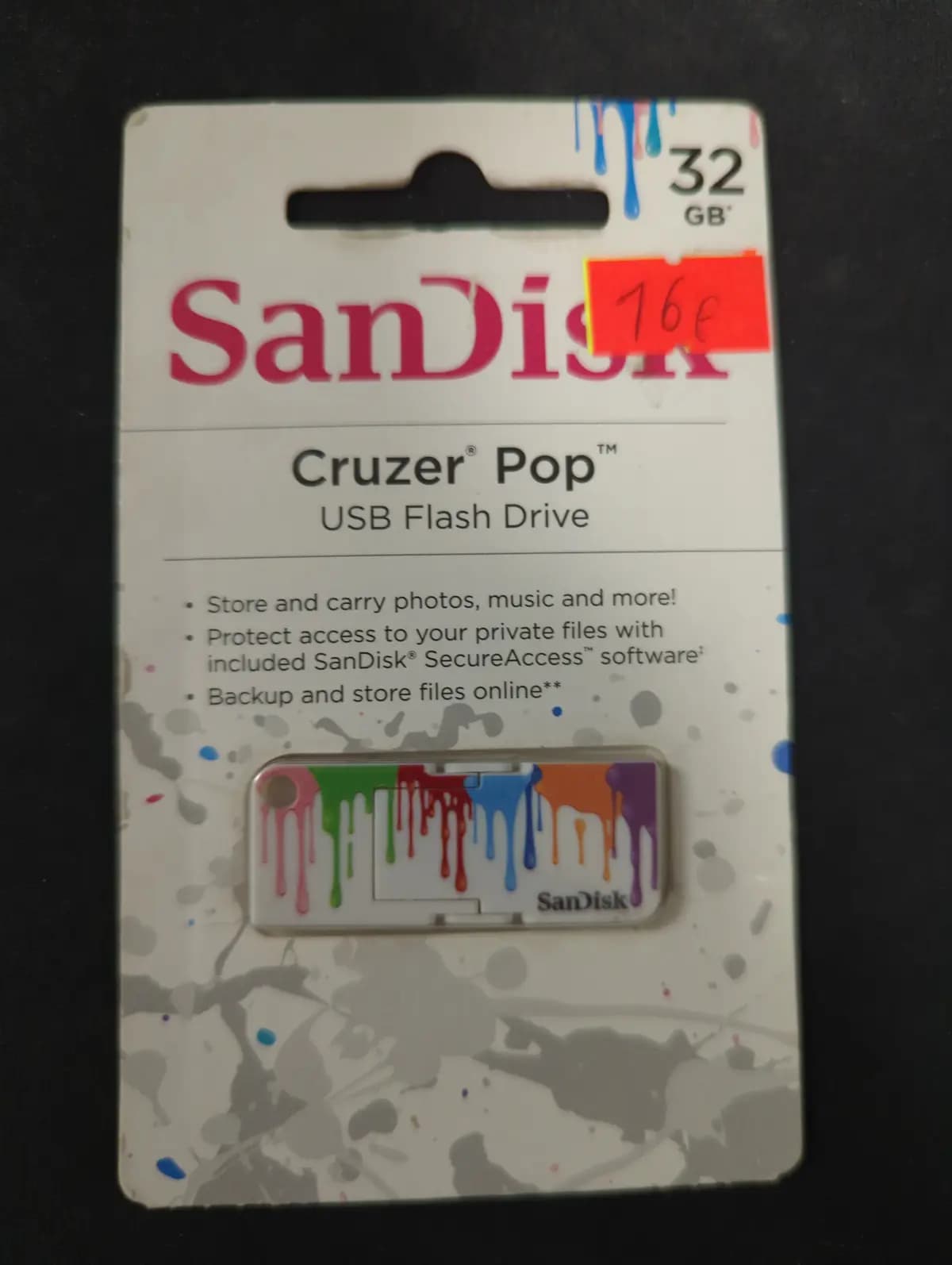 SanDisk Cruzer Pop 32GB USB 2.0 Flash Drive