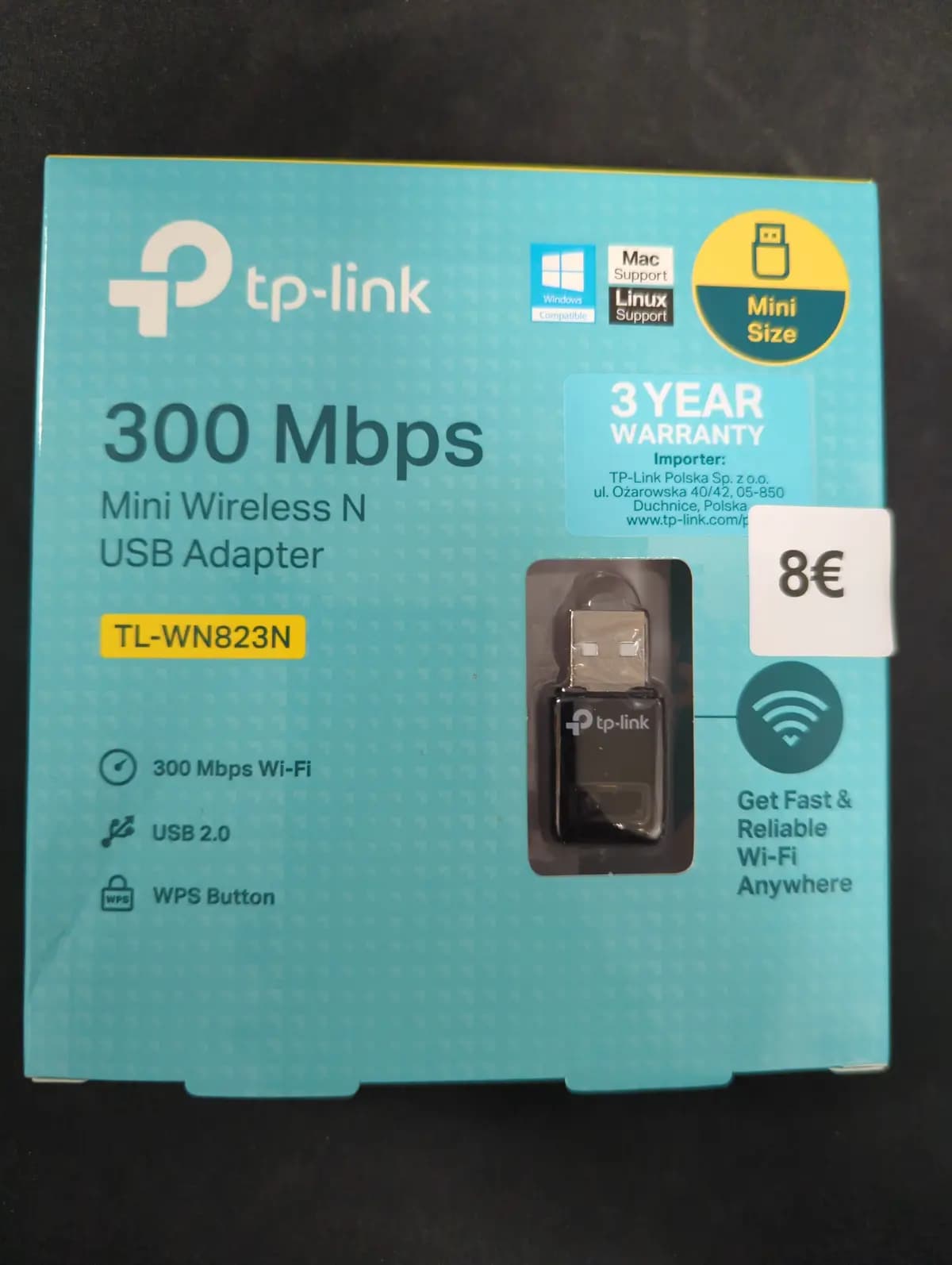 TP-LINK Išorinis Wi-Fi adapteris jungiamas per USB