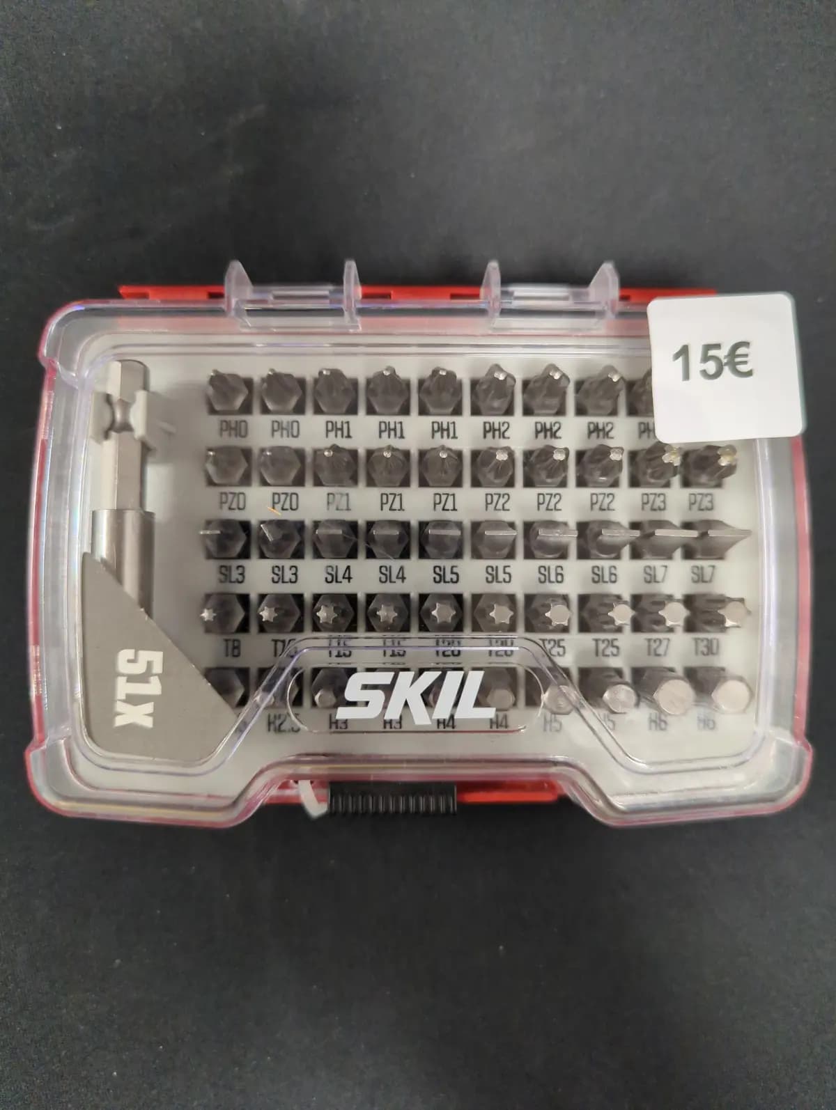 Atsuktuvo antgalių rinkinys SKIL, 51 vnt.