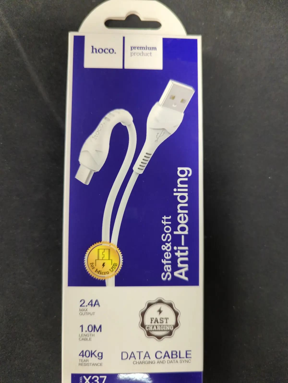 Baltas USB kabelis Hoco X37 Cool Power microUSB 1.0m