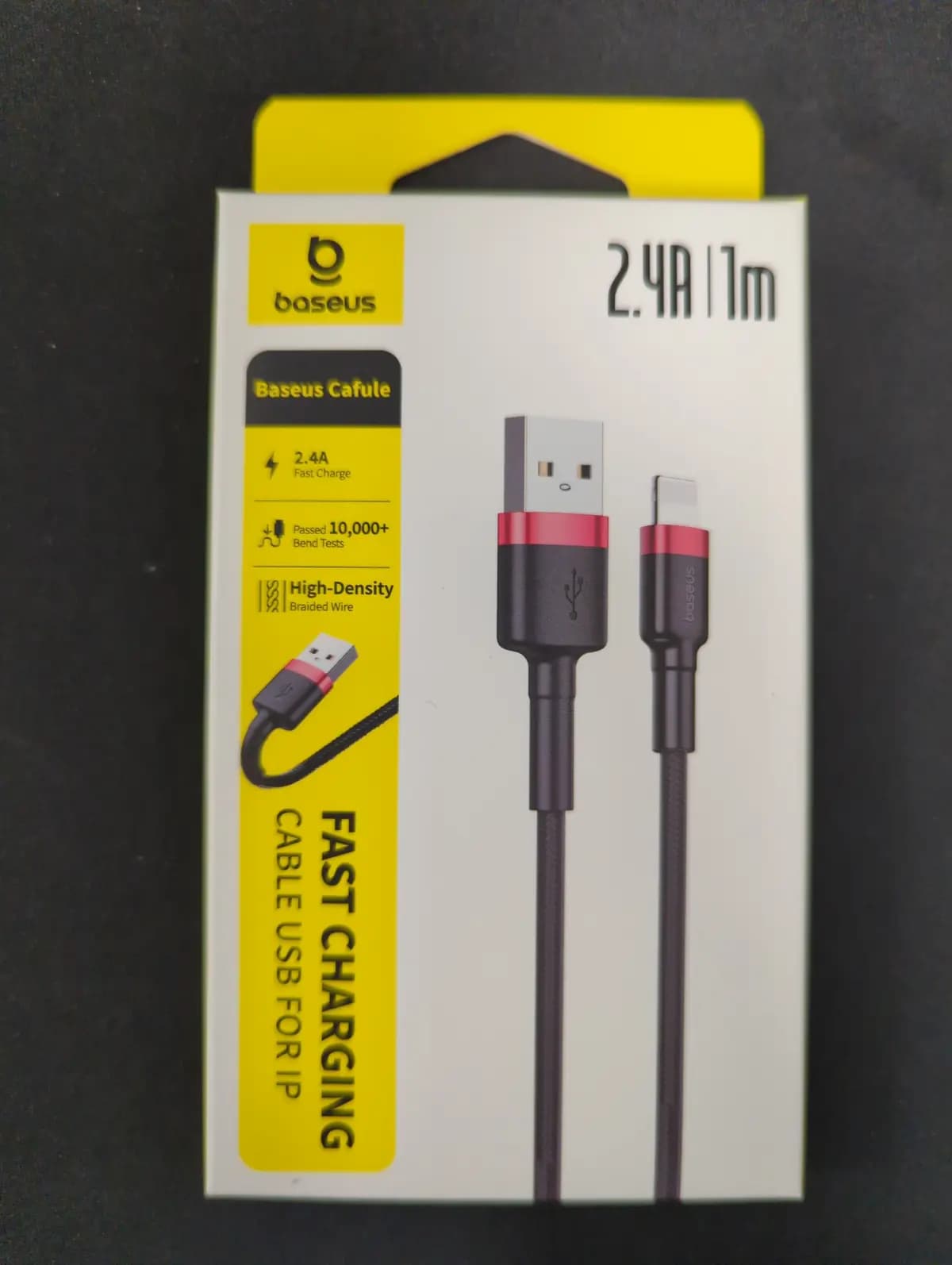 BASEUS Kabelis USB A - IP Lightning 1.0m su QC3.0