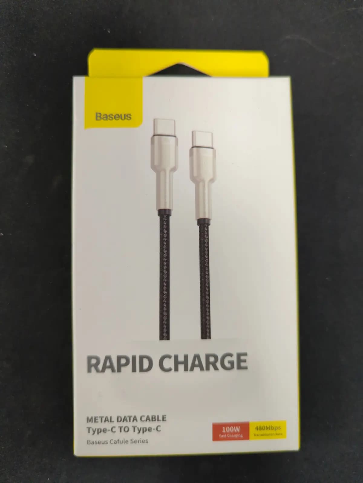 Baseus Cable USB-C to USB-C Baseus Cafule, 100W, 2m