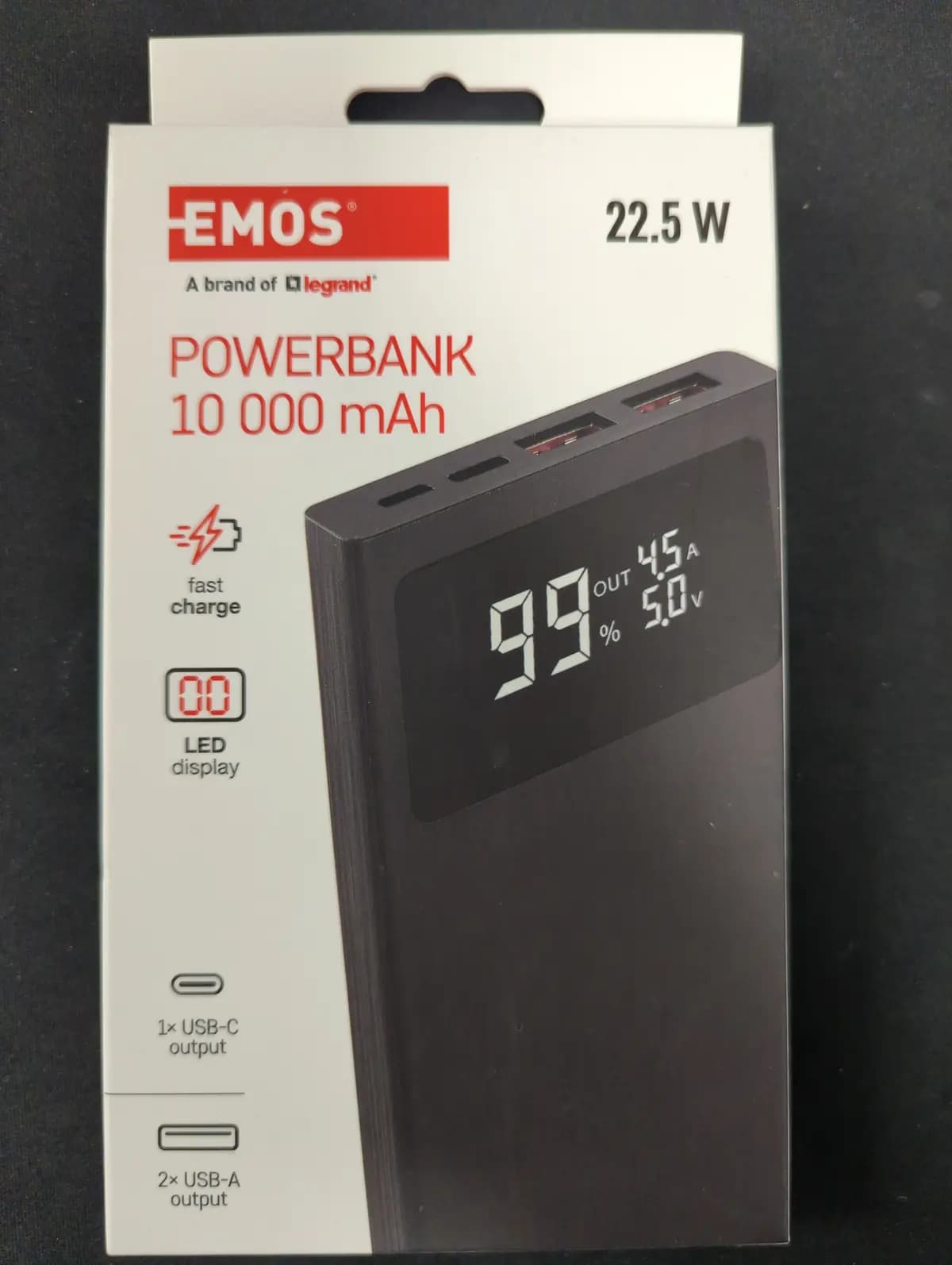 Nešiojamas įkroviklis (powerbank) EMOS BetaQ 10