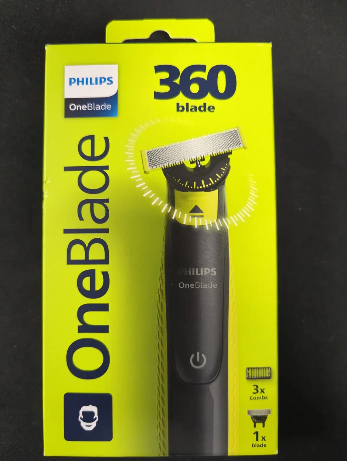"Philips" barzdos kirptuvas "One Blade 360", žalias