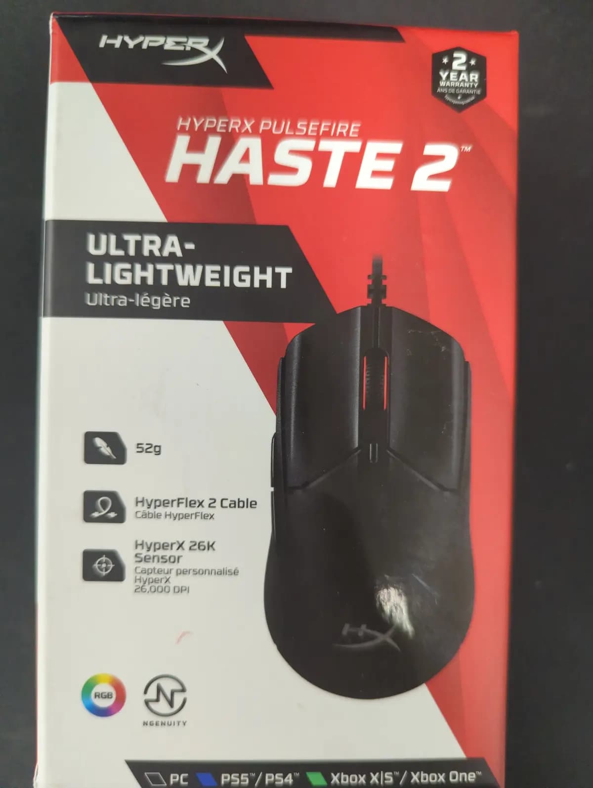 MOUSE USB OPTICAL PULSEFIRE/HASTE 2 BLACK
