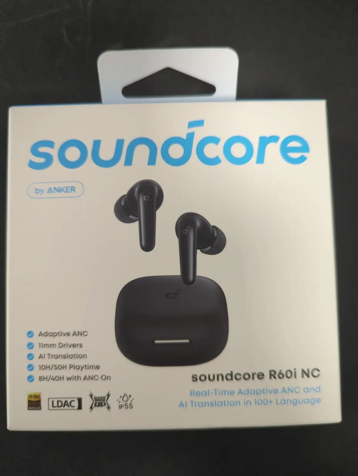 Ausinės Anker Soundcore R60i Black