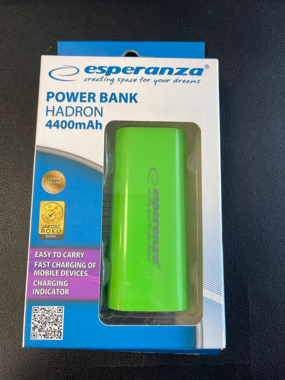 Įkrovikliai (išorinės baterijos) Esperanza Hadron 4400mAh Green
