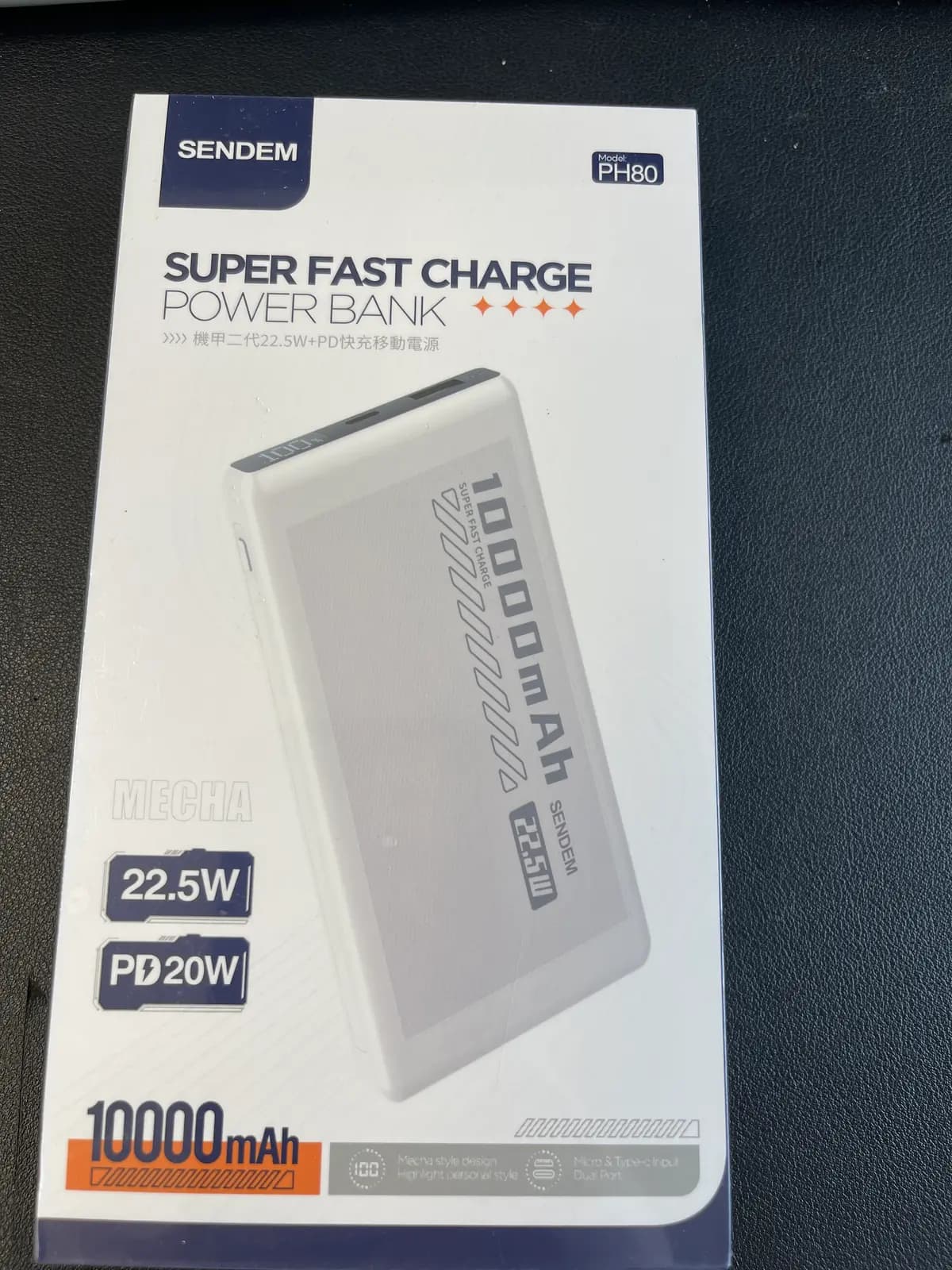 PowerBank Sandem 10000mAh 20w