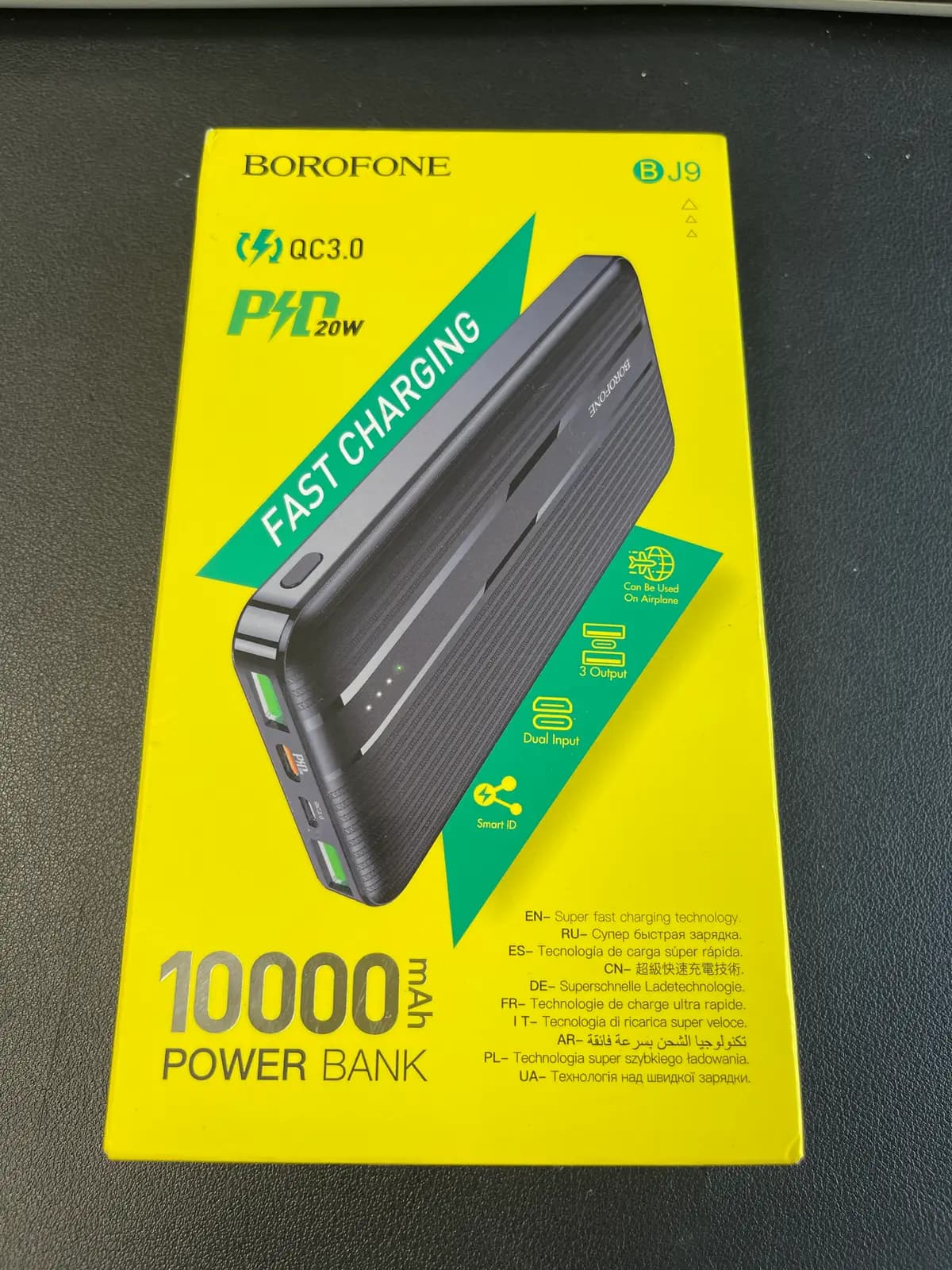 Išorinė baterija Borofone BJ9 10000 mAh, juoda