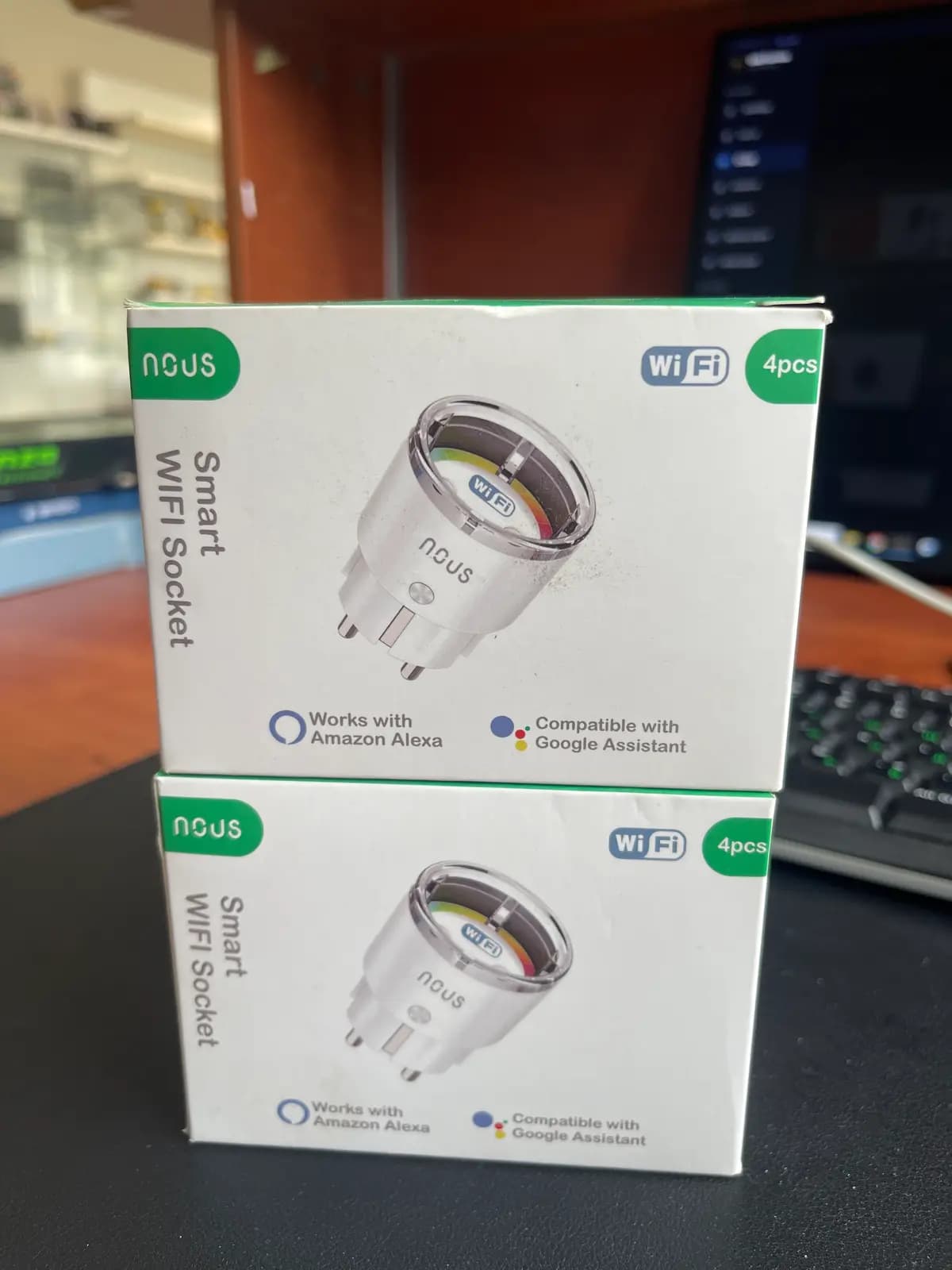 Išmanioji Wi-Fi rozetė NOUS A1, 4 vnt. komplektas, 3450W 16A