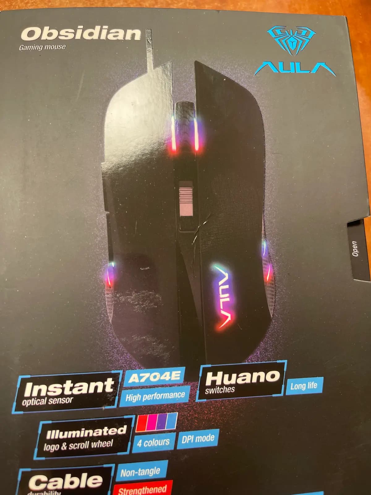 Žaidimų Pelė AULA Obsidian