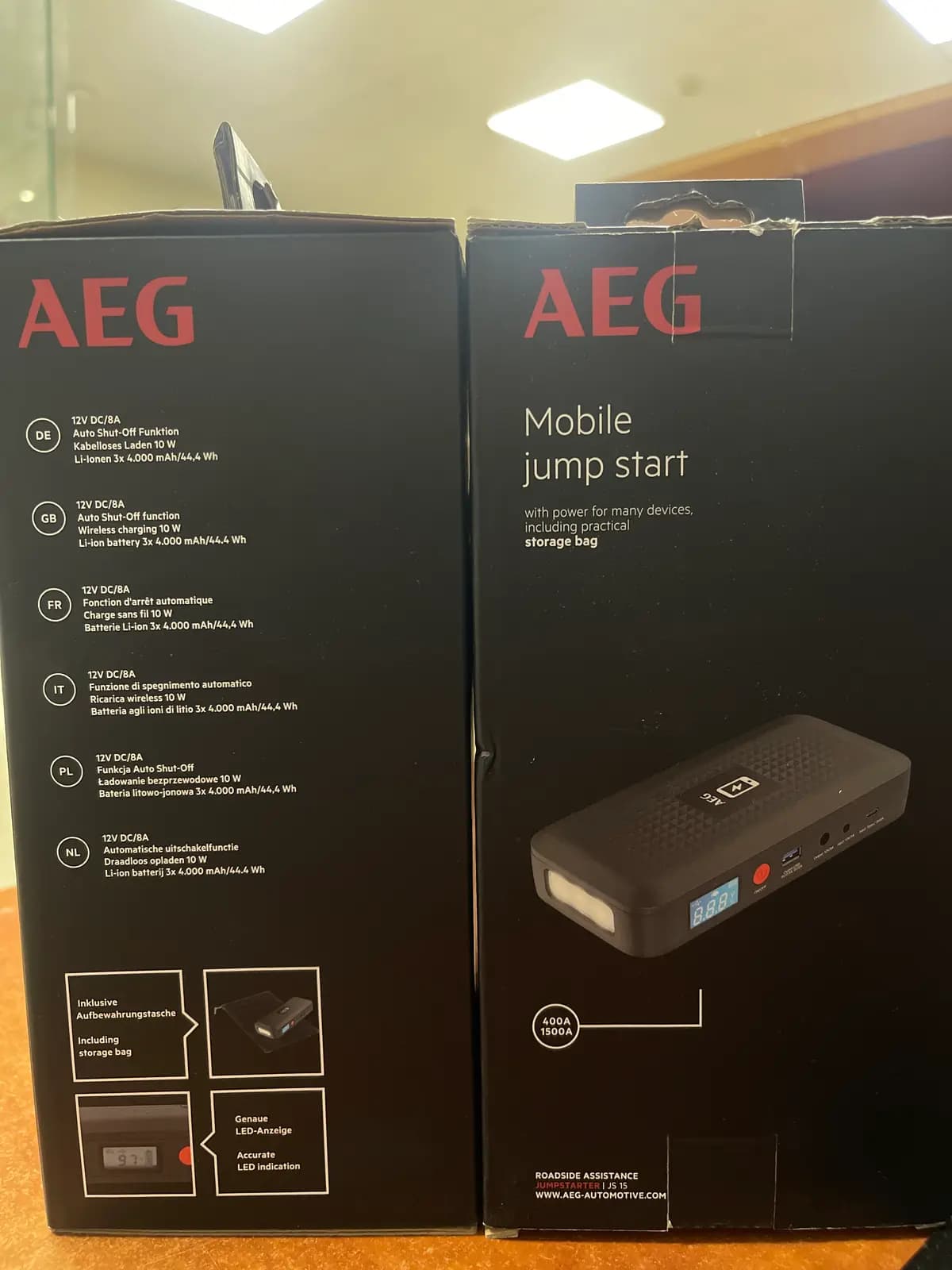 Daugiafunkcis automobilio akumuliatoriaus paleidėjas AEG 12000mAh