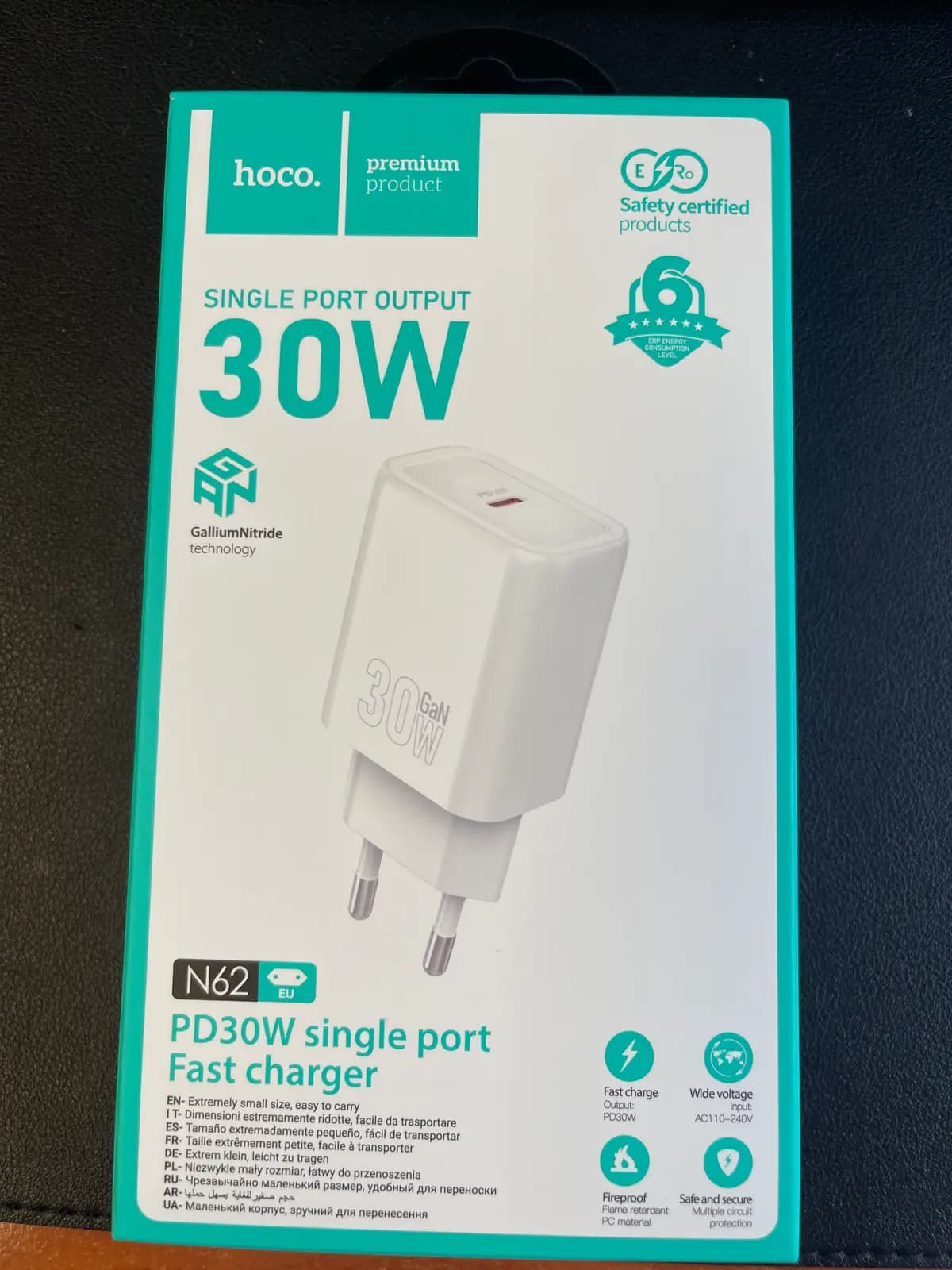 Įkroviklis Hoco N62 30W GaN USB-C baltas