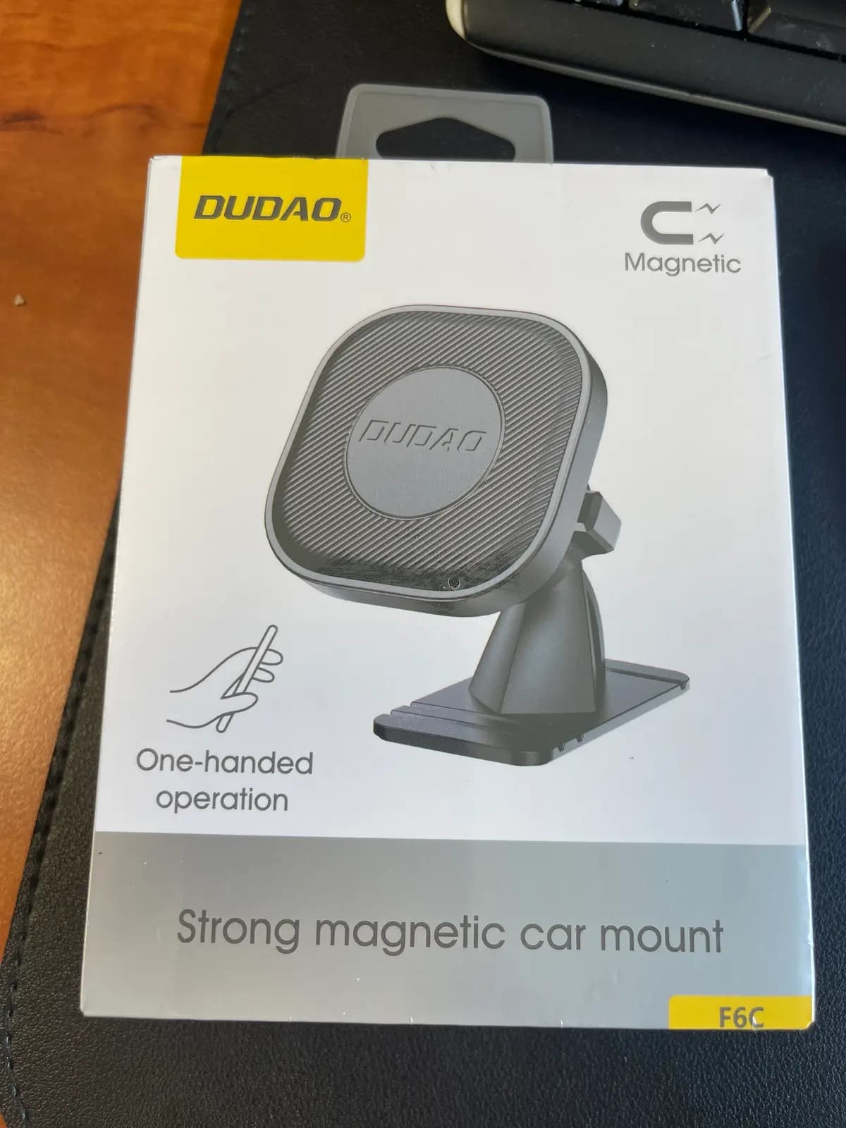 Juodas automobilinis telefono laikiklis Dudao F6C ...