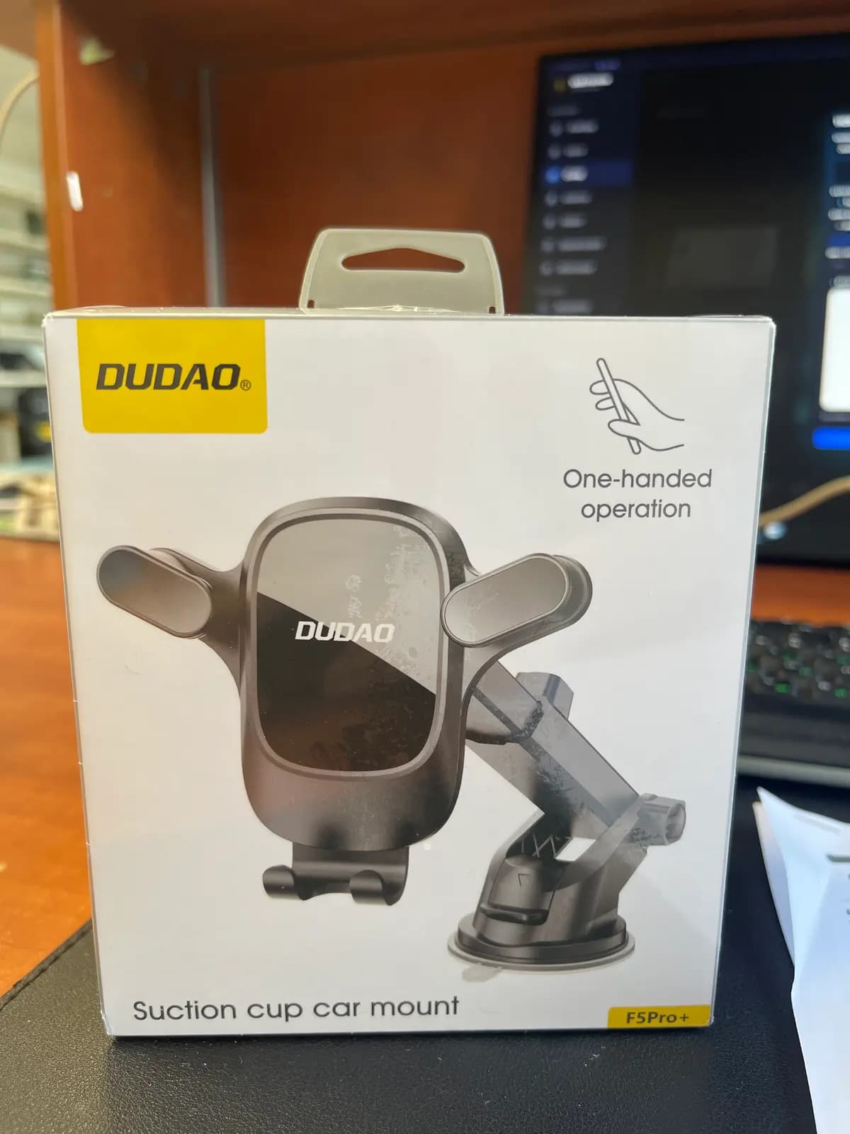 Juodas automobilinis telefono laikiklis Dudao F5PRO+ ...