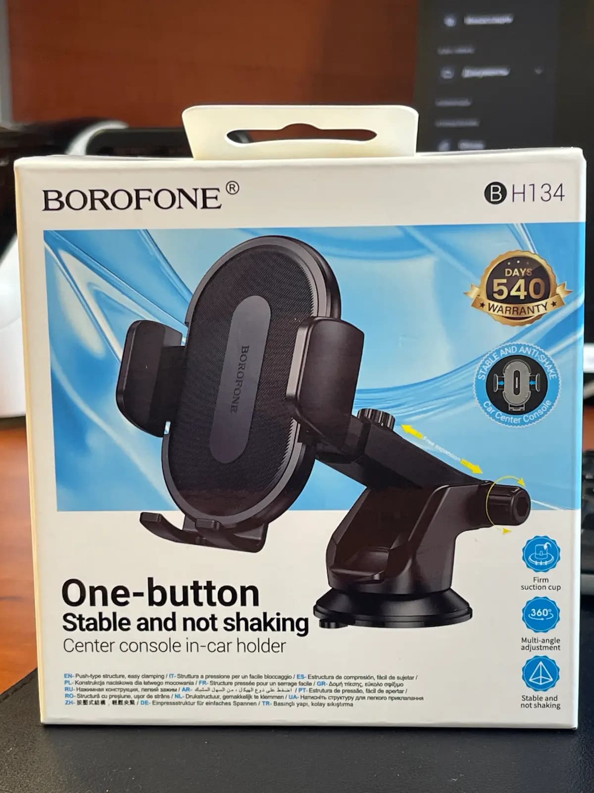 Juodas automobilinis telefono laikiklis "Borofone BH134 ...