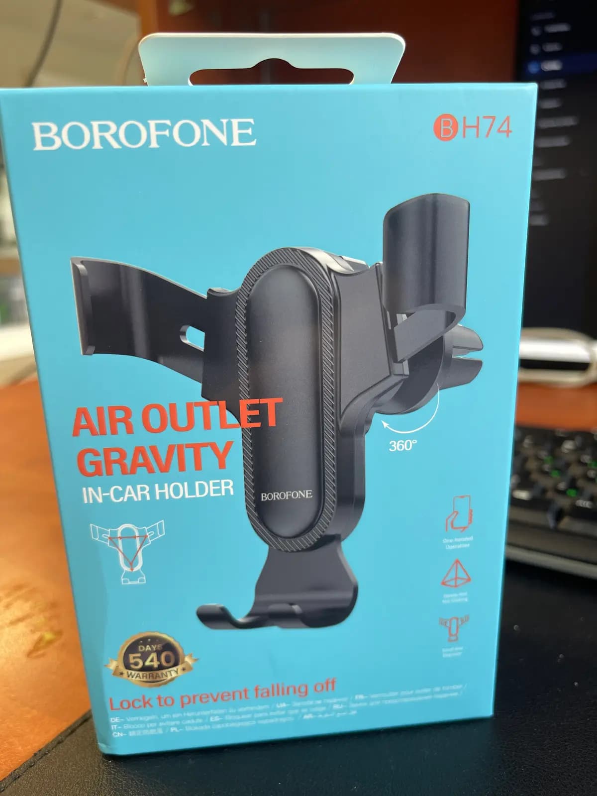 Automobilinis telefono laikiklis Borofone BH74 tvirtinamas .