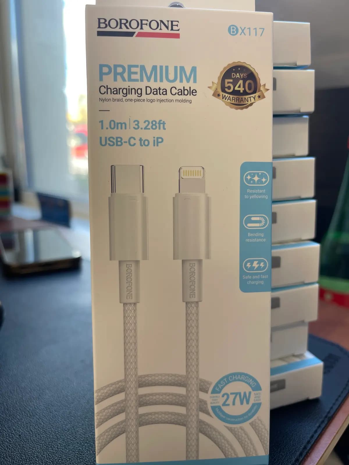 USB cable Borofone BX117 USB-C to Lightning 1.0m white