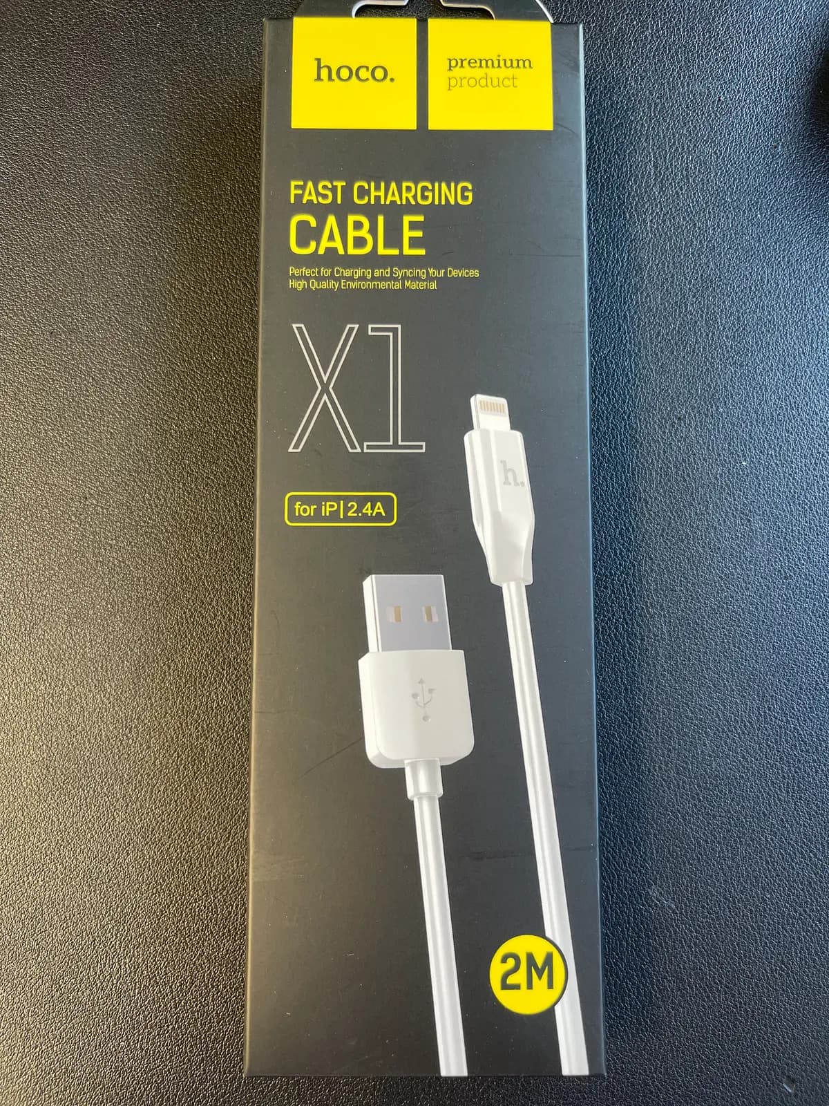 USB kabelis Hoco X1 Lightning 2.0m baltas