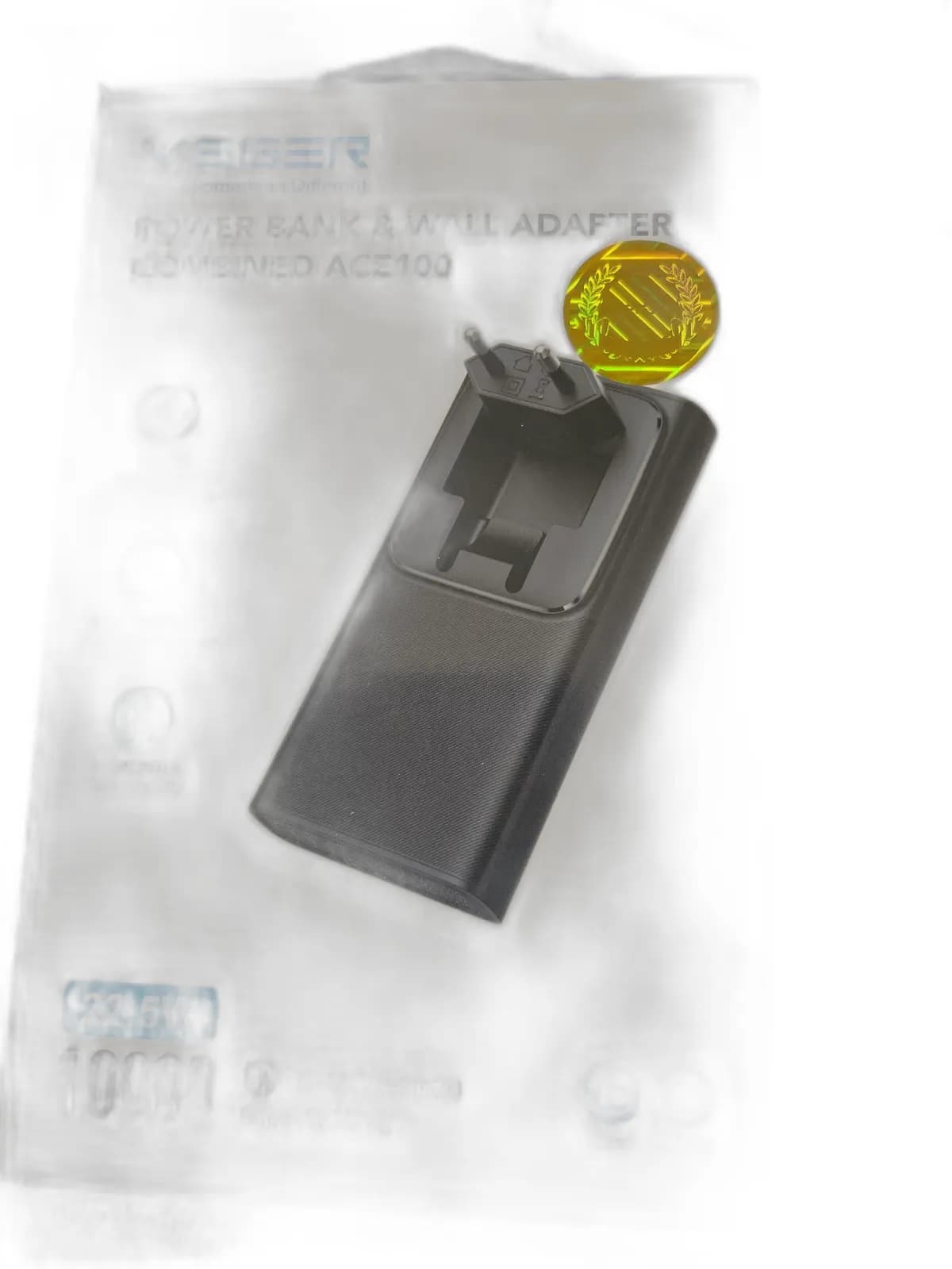 Išorinė baterija Veger ACE100, 10000 mAh, 20 W, juoda