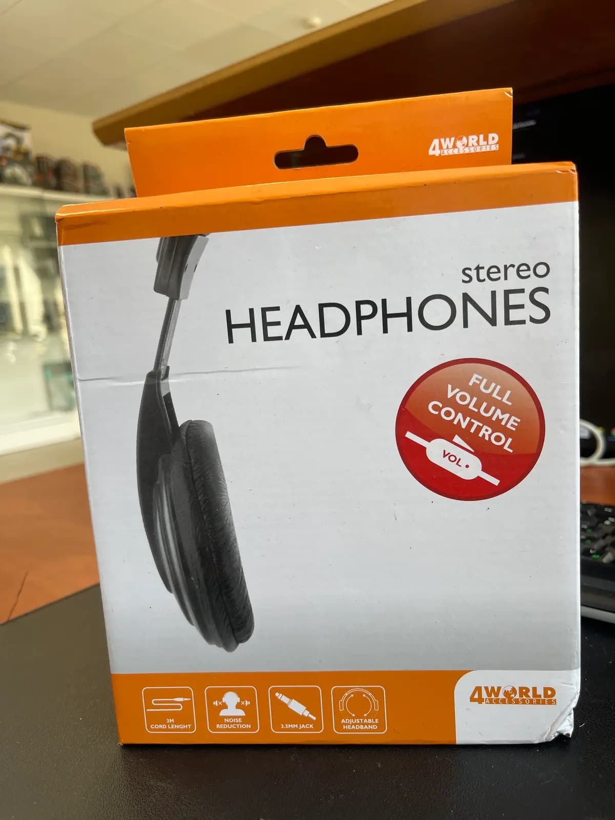 4World AV Stereo Headphone Large 3m