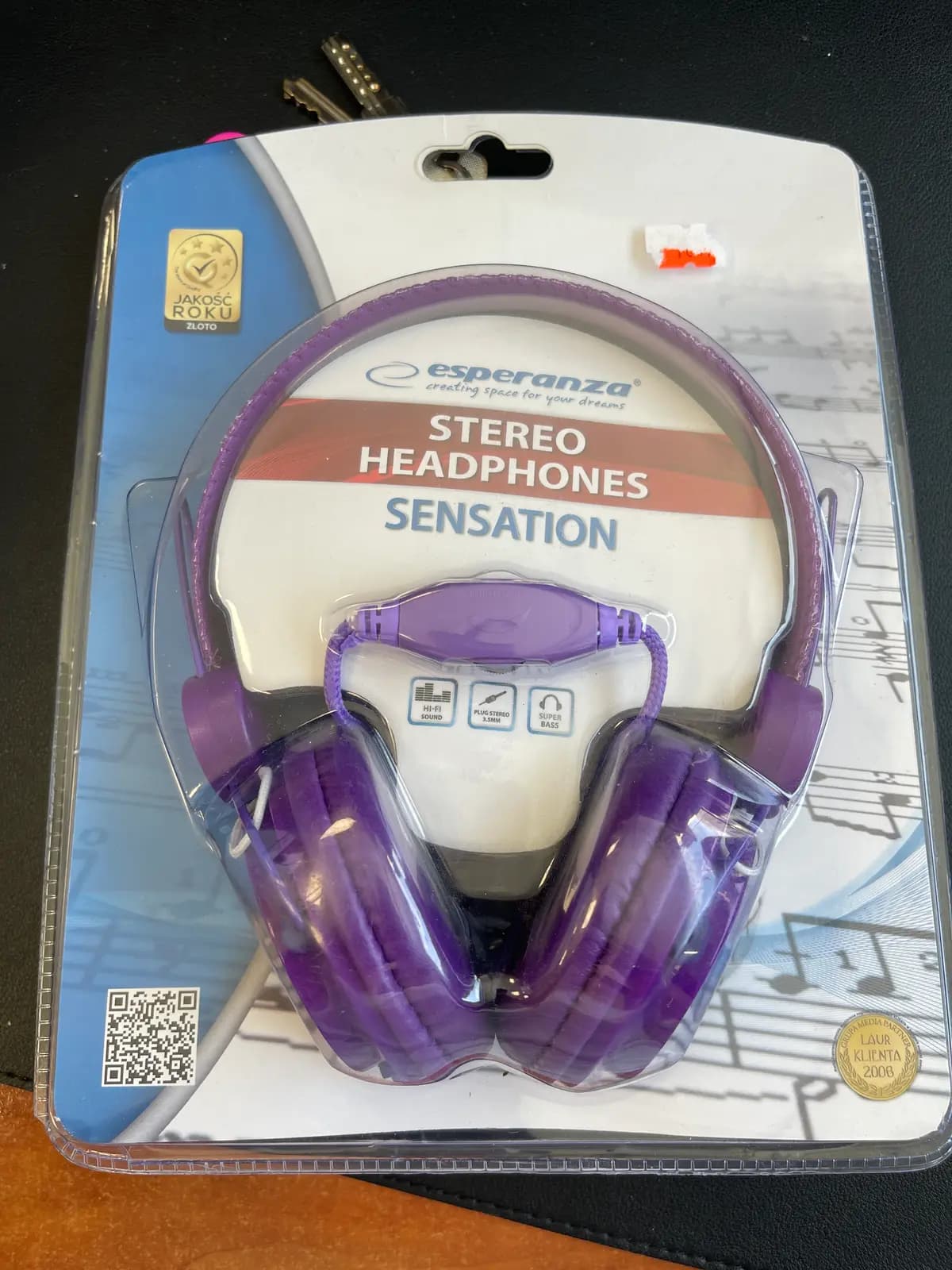 **Esperanza EH148 „Sensation Audio“ stereo ausinės, violetinės**