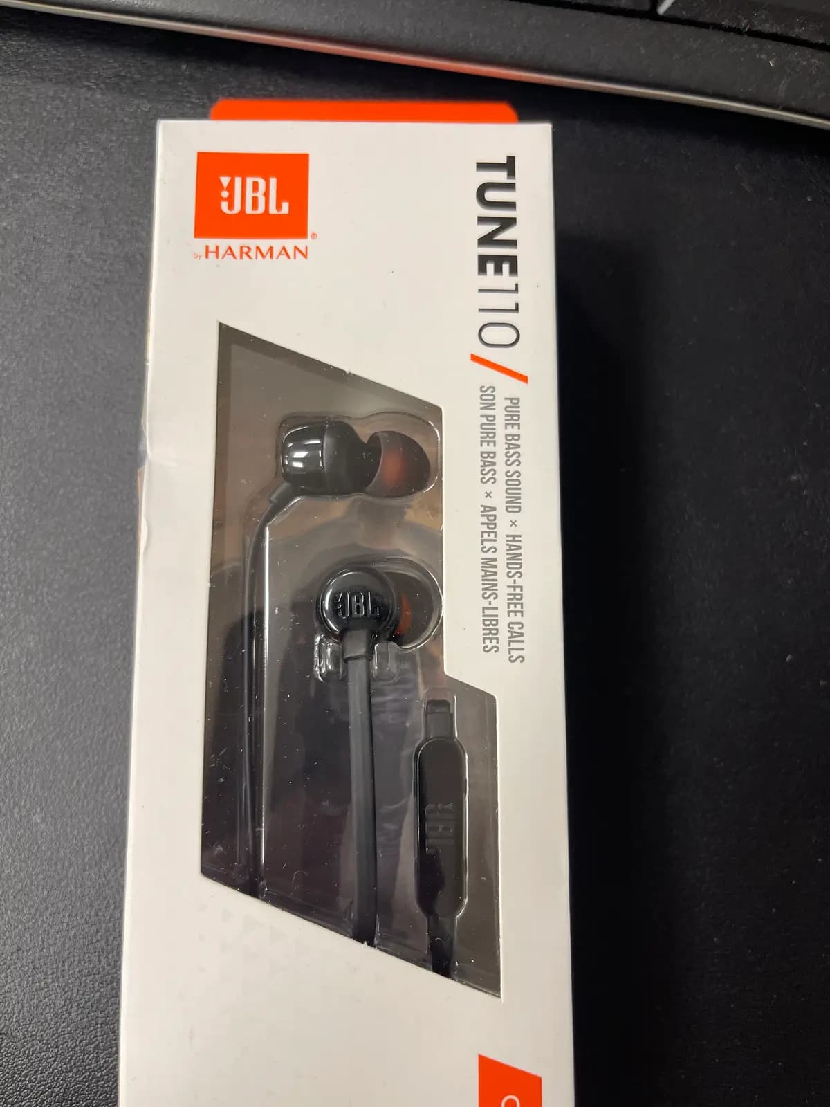 Laidinės ausinės JBL T110, juodos sp.