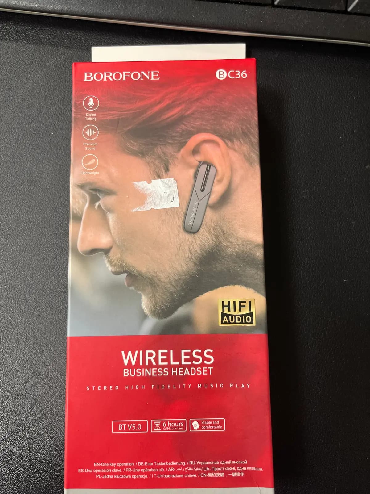 Borofone Bluetooth Headset BC36 Lucky Black -