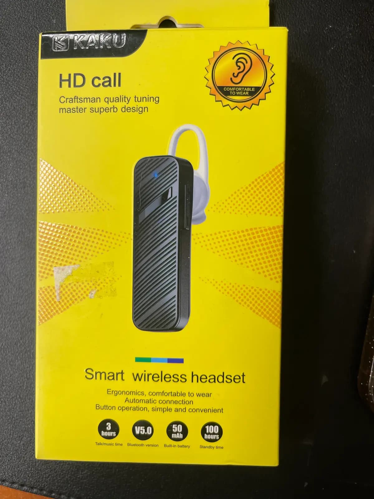 **KAKU KSC-555 Bluetooth laisvų rankų įranga, juoda**