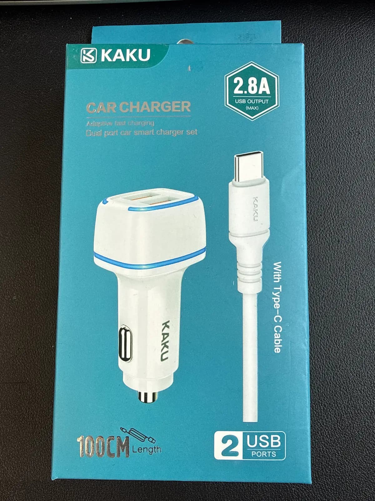 KAKU KSC-528 Shengyu – automobilinis įkroviklis, 2×USB
