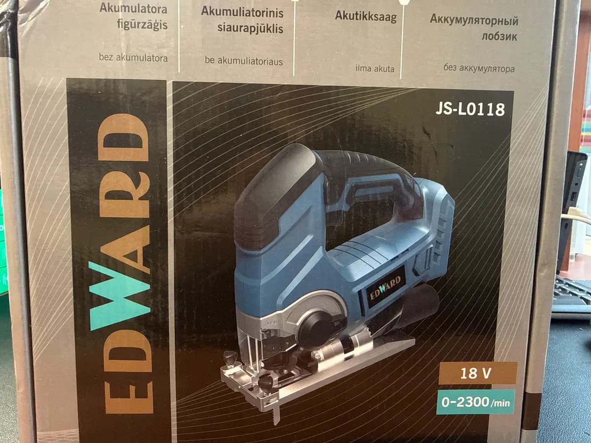 Akumuliatorinis siaurapjūklis JS-L0118 LT Edward 18V/0-2500aps. akumuliatoriaus nėra kompl.