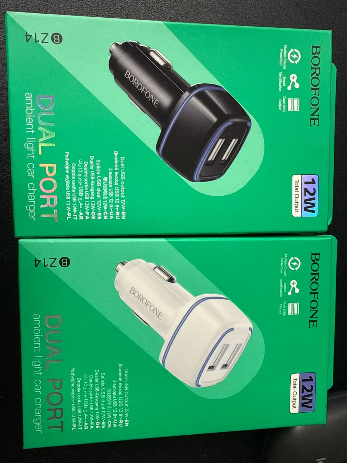 Borofone BZ14 Max automobilinis įkroviklis, 2×USB, juodas