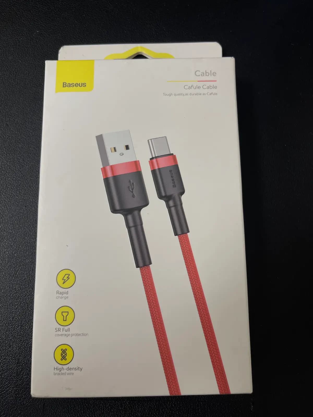 Kabelis USB-C Baseus CATKLF-U09, 3 m, raudonas