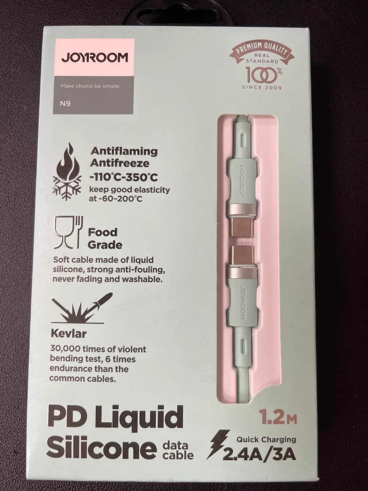 Joyroom S-1230N9 USB-C - USB-C Cable PD 60W 3A 120cm Green