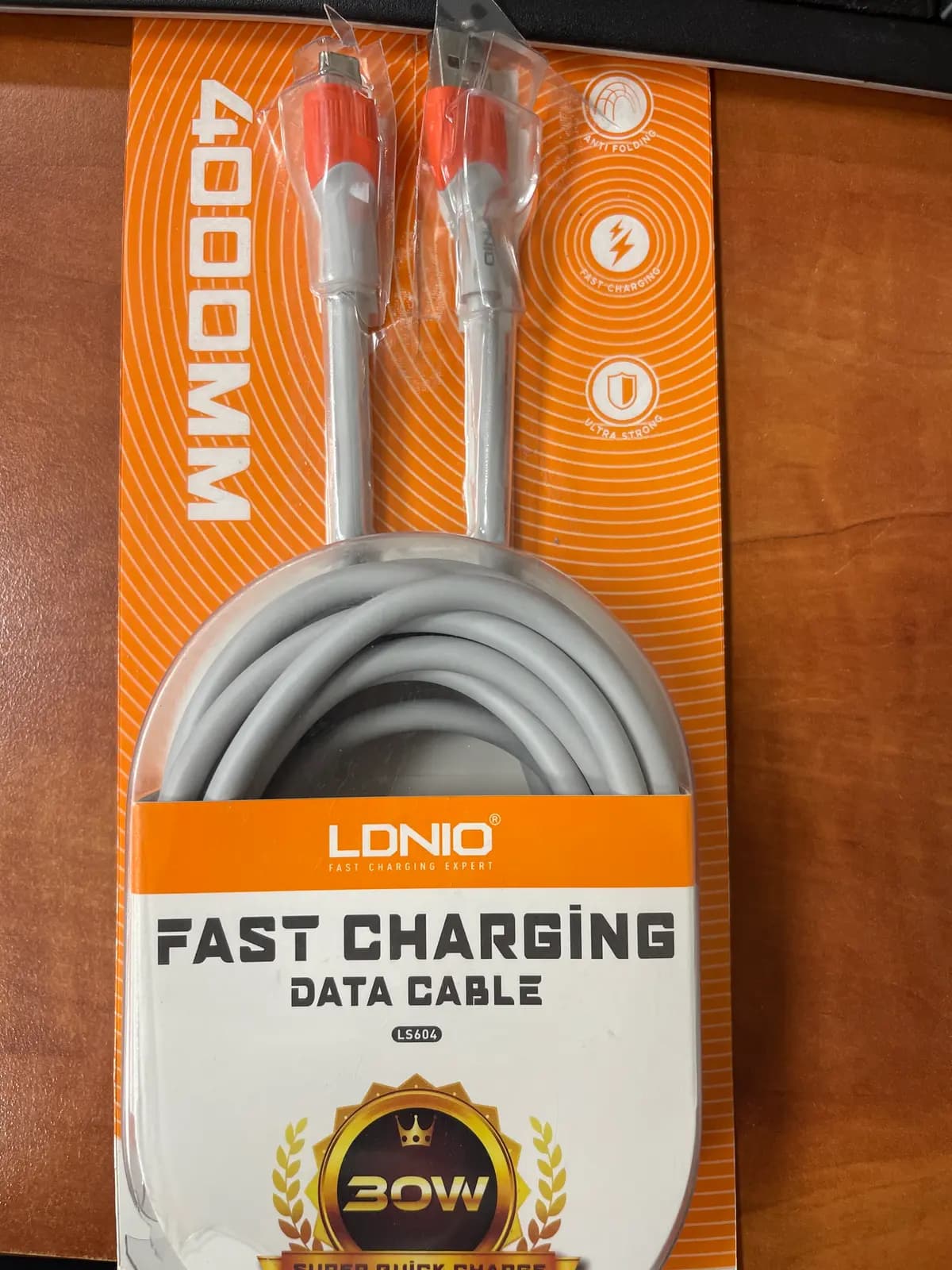 Kabelis USB-C LDNIO LS604, 4 m, 30W kaina