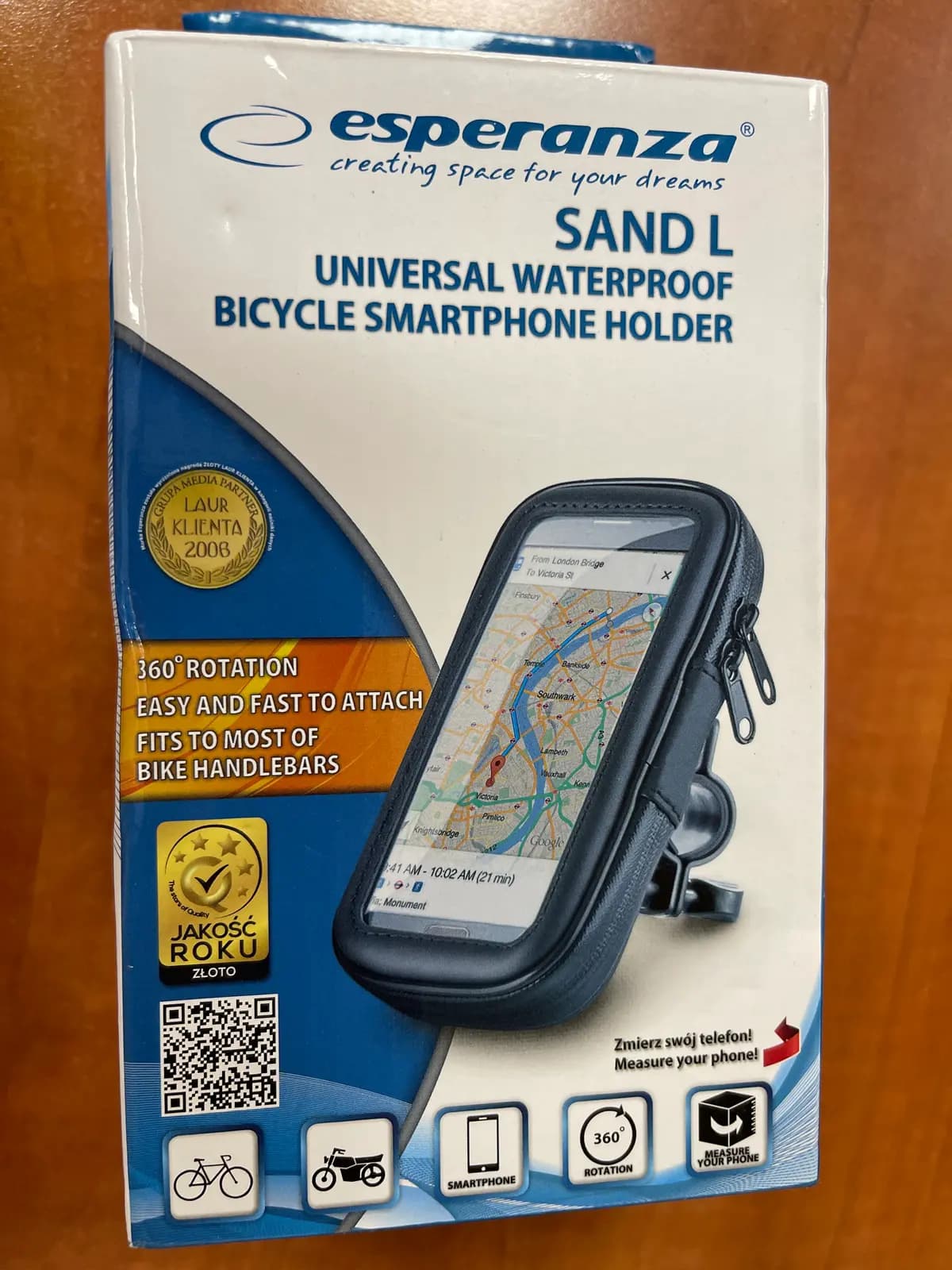 Telefono laikiklis Esperanza Sand L EMH115, juodas